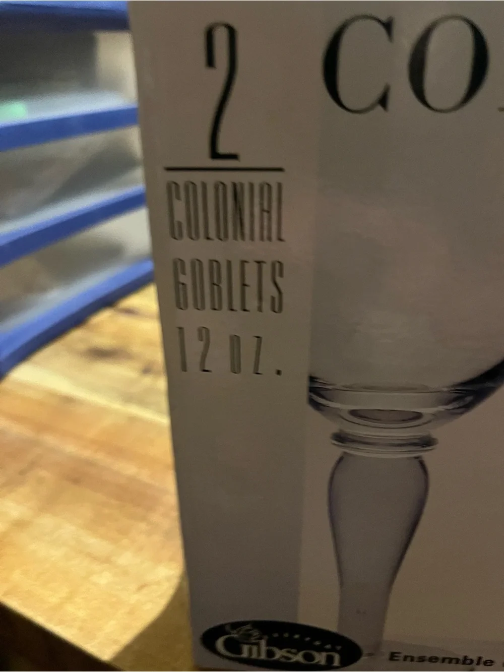 Gibson Gold Stem Wine Glasses - Clear